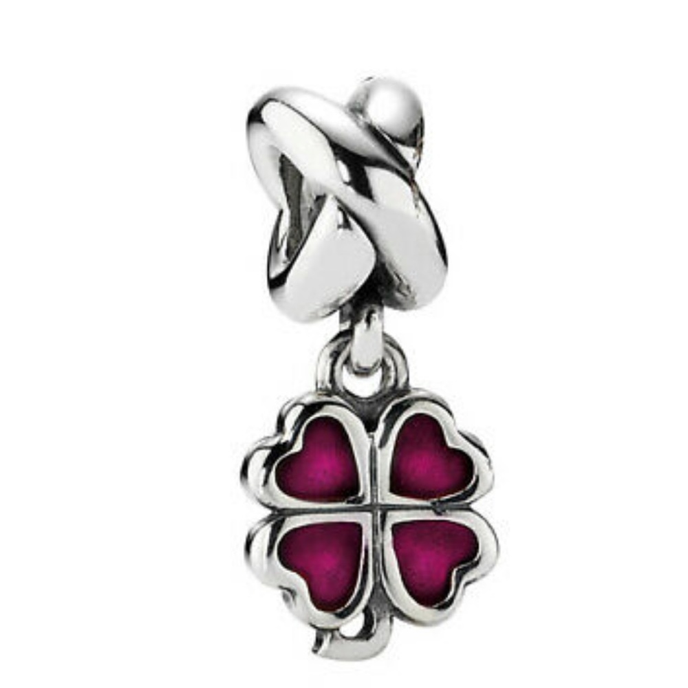 Pandora Four Leaf Clover Lucky Charm Red